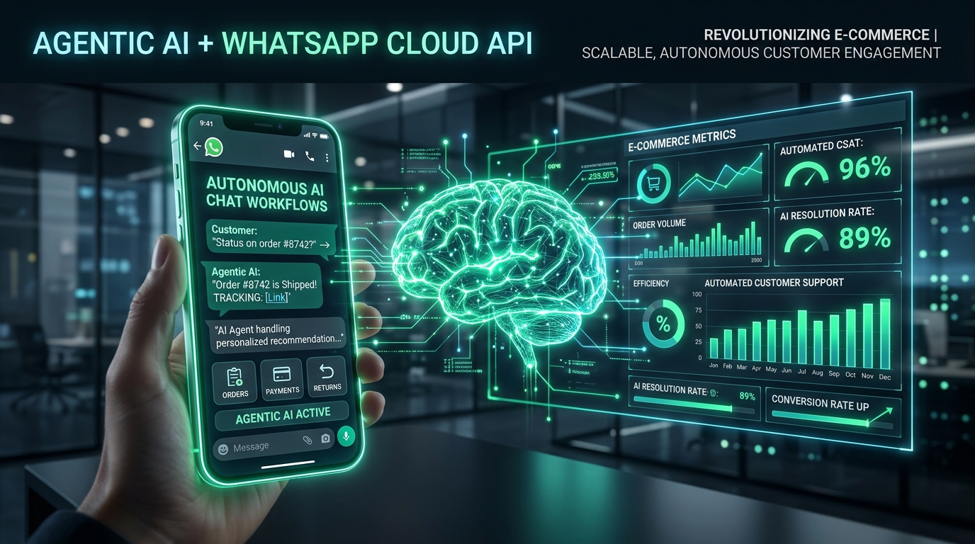 Agentic AI on WhatsApp Cloud API (2026): The Complete Guide to Autonomous Customer Support, Smart Broadcasting & E-Commerce Automation